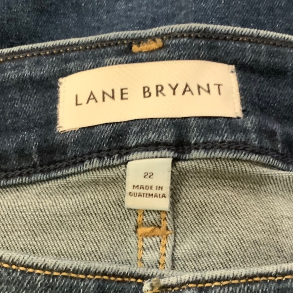 Lane Bryant High Rise Girlfriend Straight Jeans Tie Dye Boho Crop Size 22 New - Picture 7 of 9